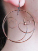 Extra Lg. Copper Hoop Earrings